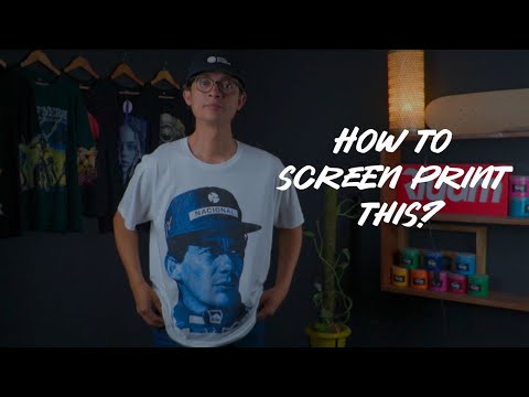 Alternative way to screen print realistic image. - video from Riyum