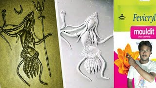 DIY Tribal clay art mural  for beginners|how to make a lord Shiva with clay screenshot 5