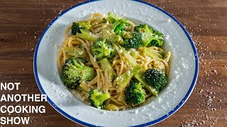 MY METHOD for making SPAGHETTI with BROCCOLI GARLIC AND OIL