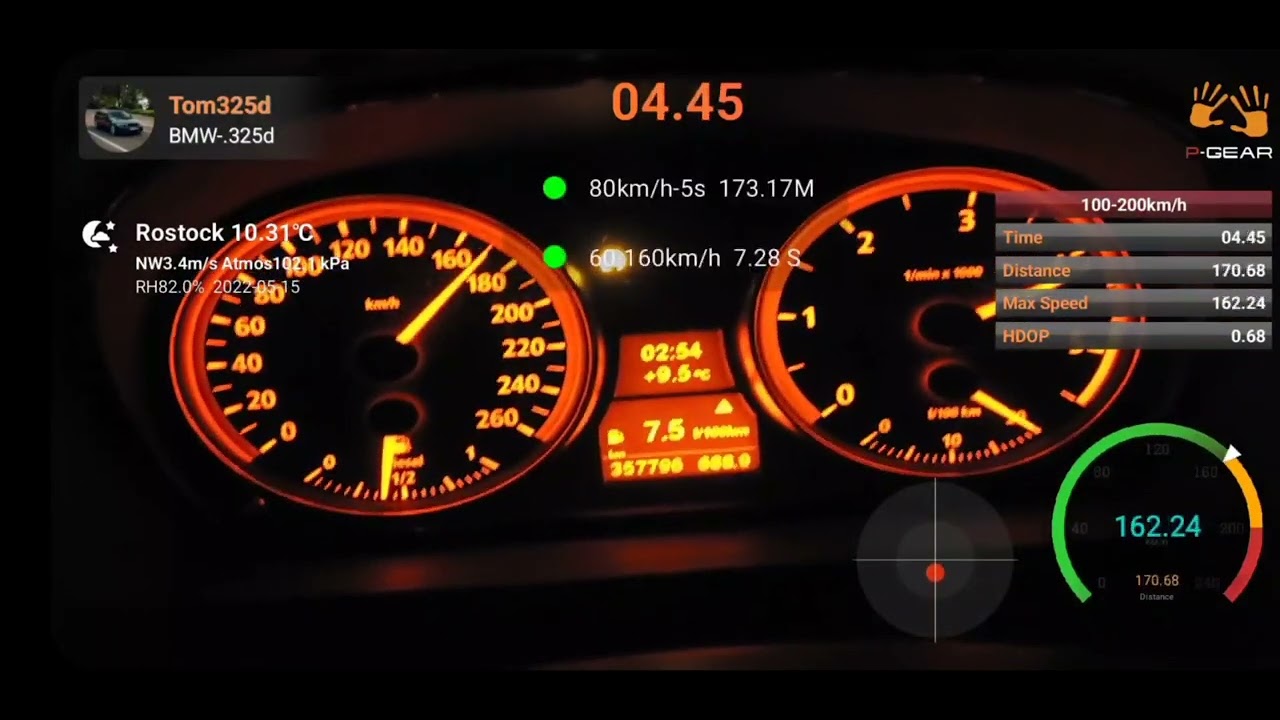 bmw e91 325d m57 485ps 1000nm 100-200 kmh