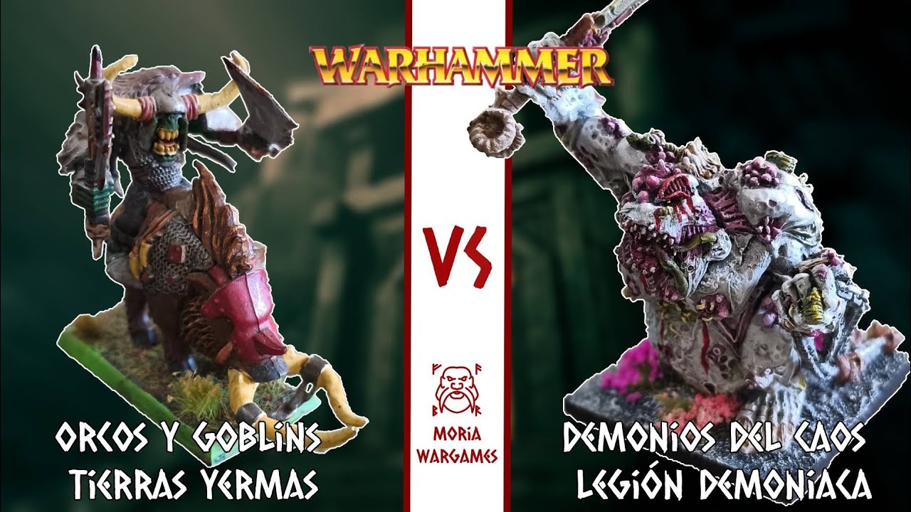 Orcos y Goblins (Tierras Yermas) vs Demonios del Caos (Legión de Nurgle) | Warhammer Fantasy 6a MDNR