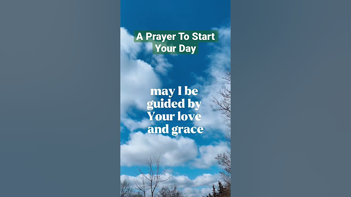 A Prayer To Start Your Day|Morning Prayer.