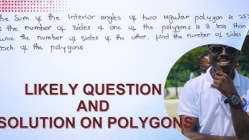 Mathematics likely question and answer on polygons (word problem on polygons)