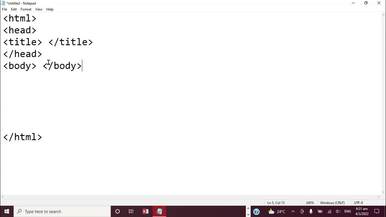 How to Create your First Webpage Using Notepad [ TRY IT NOW ] - YouTube