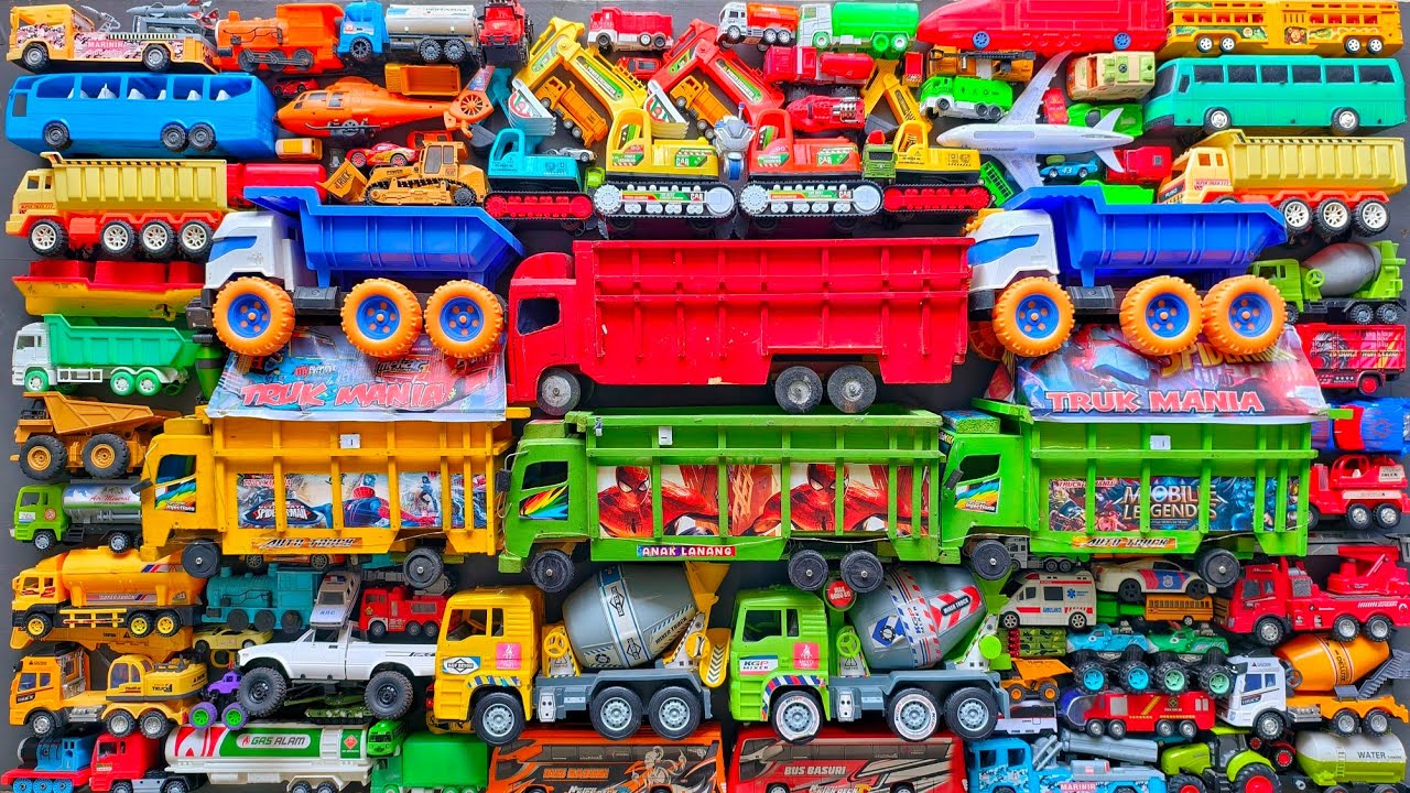 Mobil Mobilan Truk Oleng , Mobil Truk Molen, Mobil Balap, Truk Pasir, Excavator, Mobil Roket, Damkar