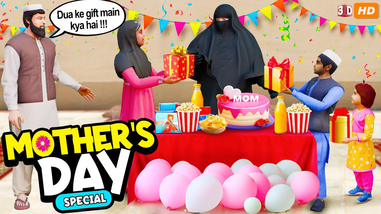 Zainab Ke Papa Or Bachon Ne Manaya Mothers Day 🤩💖 Mothers Day Card | Funny Story PopCorn Kahani Tv