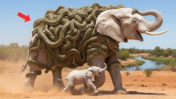 Animal Rescue : Rescue Team Save a White Elephant From Millions of Snake!
