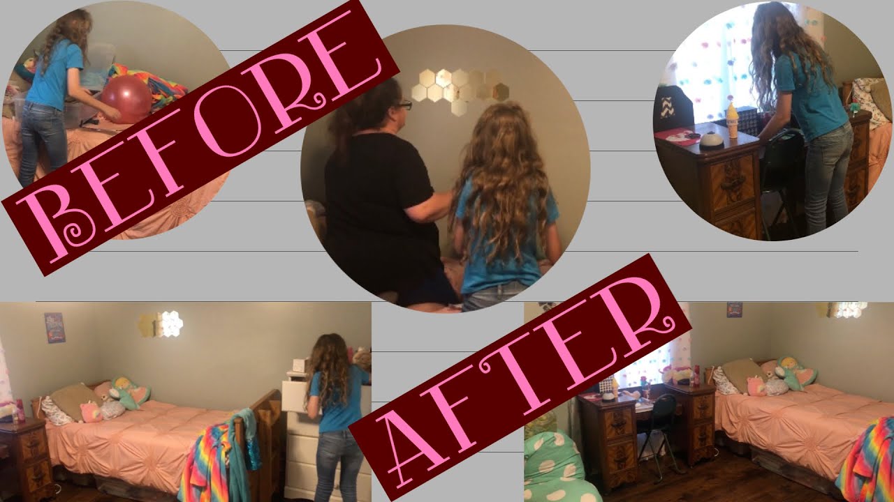 Cleaning and rearranging my pre-teen's bedroom//Aubrey’s room 