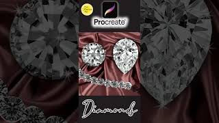 PROCREATE DIAMOND BRUSHES #procreate #procreateart #digitalarttutorial #procreatetrick #fashionart