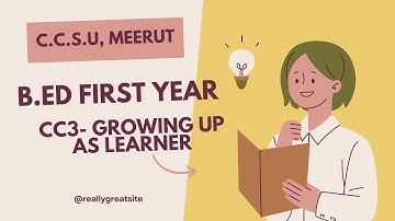 CC3 - GROWING UP AS A LEARNER I B. ED FIRST YEAR PRACTICAL FILE I CCSU, MEERUT
