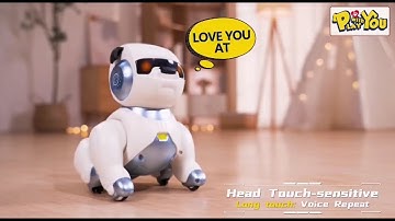 Cute Bulldog Intelligent Robot Dog Voice Control Touch Sensor AT Robot