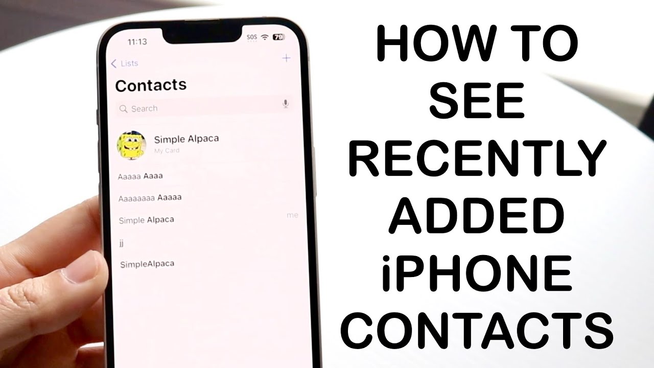 How To See Recently Added Contacts On iPhone! (2024) - YouTube