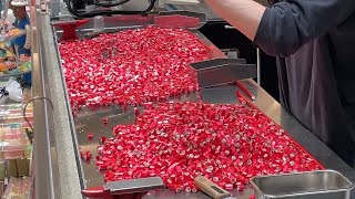 【金太郎飴】パパブブレの真っ赤なキャンディの製造風景