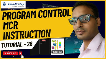 Allen Bradley PLC Training 26 - MCR Instruction (Program Control) in RSLogix 500