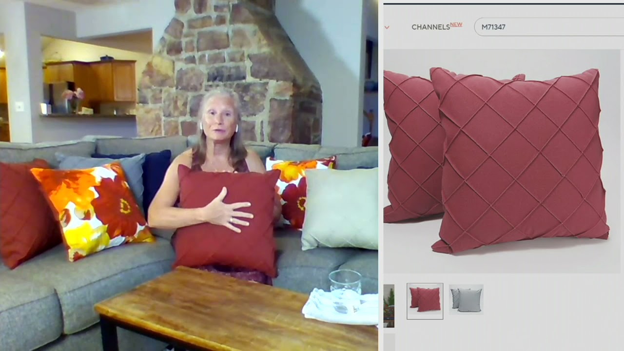 Set of 2 Water Resistant 18"x18" Outdoor Pillows on QVC