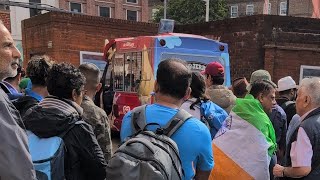 Oval cricket test- Fans cheering Team India