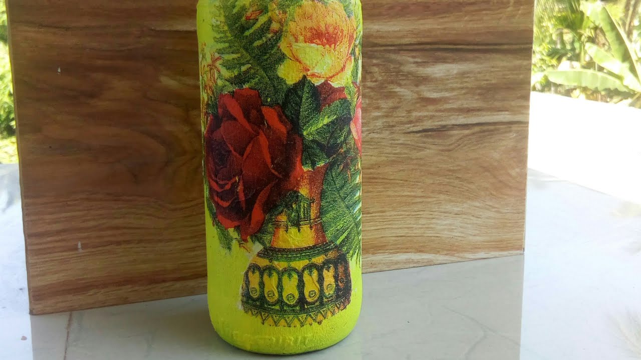 Decoupage work 2 In Malayalam DIY YouTube