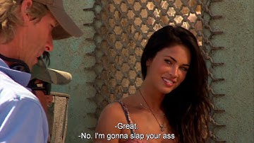 Megan Fox and Girls on the set 