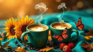 Soft Jazz Coffee Escape with Romantic Heart Latte and Peaceful Butterfly Garden Atmosphere Today screenshot 2