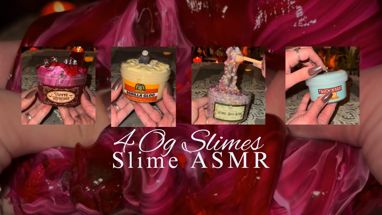 4 OG Slimes | SLIMES ASMR | Slime Review 