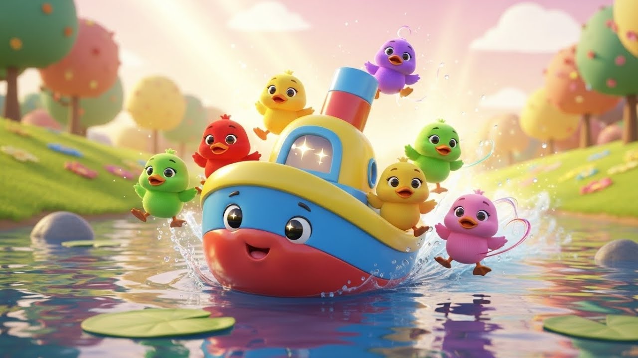 Toy Boat’s River Adventure with Little Ducks 🚤🦆 | Fun Nursery Rhymes for Kids