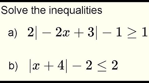 Solve Absolute Value Inequalities