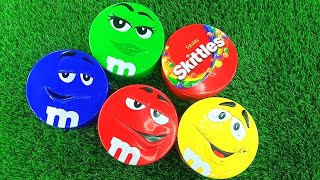 Satisfying Video | Unpacking 5 Rainbow M&M'S vs Maltesers Containers with Color Candy ASMR