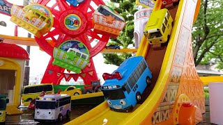 Tayo the Little Bus Toy☆Let&#39;s play on the ferris wheel and elevator slide!