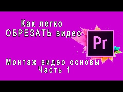 {Adobe Premiere Pro} Как легко ОБРЕЗАТЬ видео Монтаж видео основы Часть 1 Подрезка видео