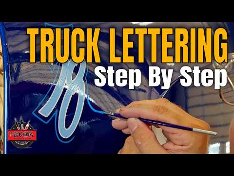 Step By Step.Truck Lettering #signpainting 