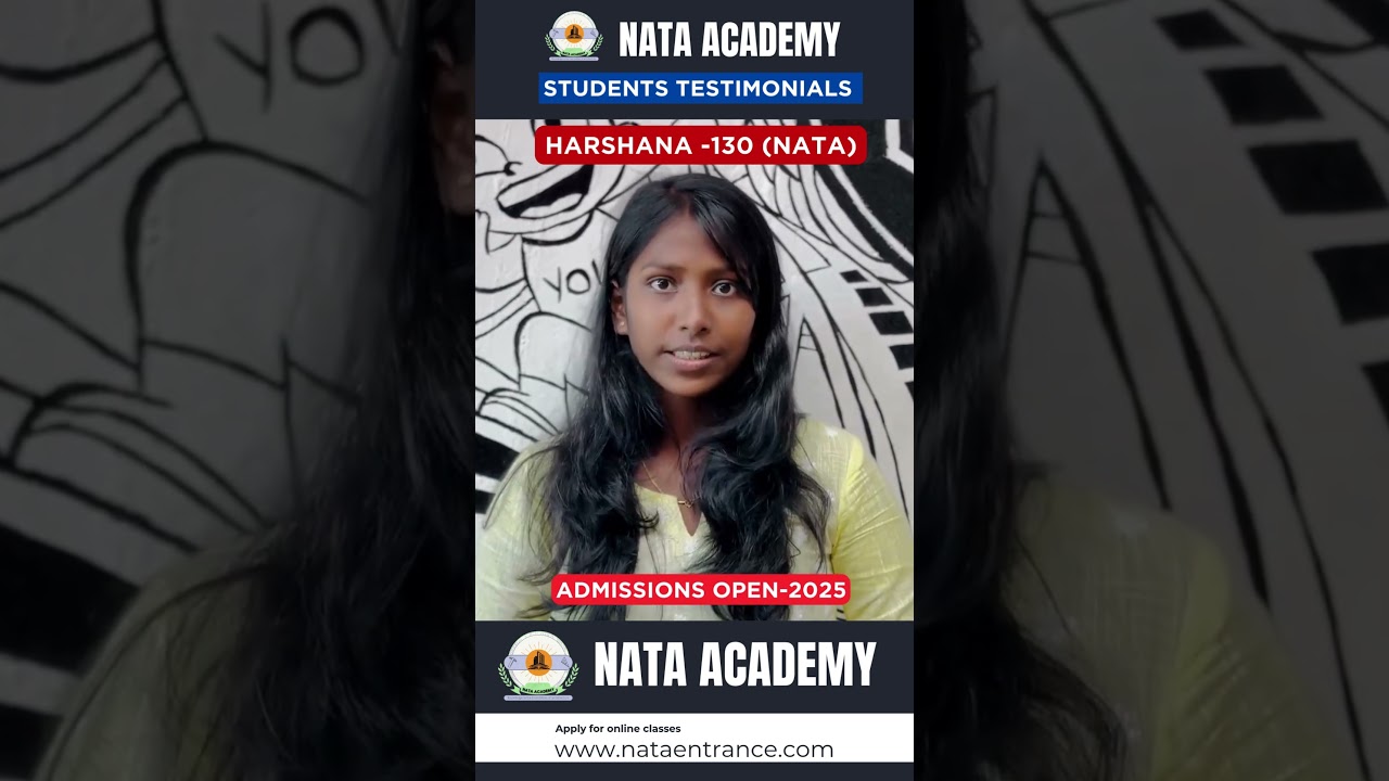 Apply NATA exam 2025 |Top NATA Academy Testimonials | Best NATA online Coaching in Tamil Nadu