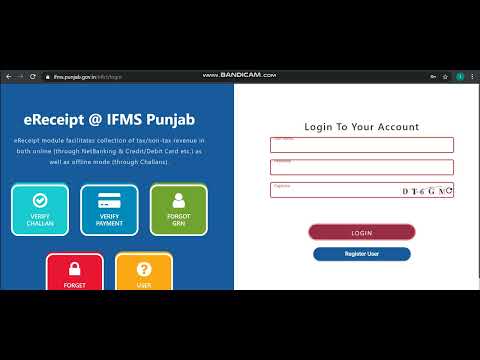 IFMS Punjab eReceipt Portal Challan Work Introduction