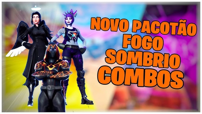 Jogo Fortnite Novo Pack Pacotao Fogo Sombrio para Xbox One em