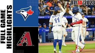 Toronto Blue Jays vs Arizona Diamondbacks FULL GAME HIGHLIGHTS | MLB To Day July 14, 2023 | MLB 2023