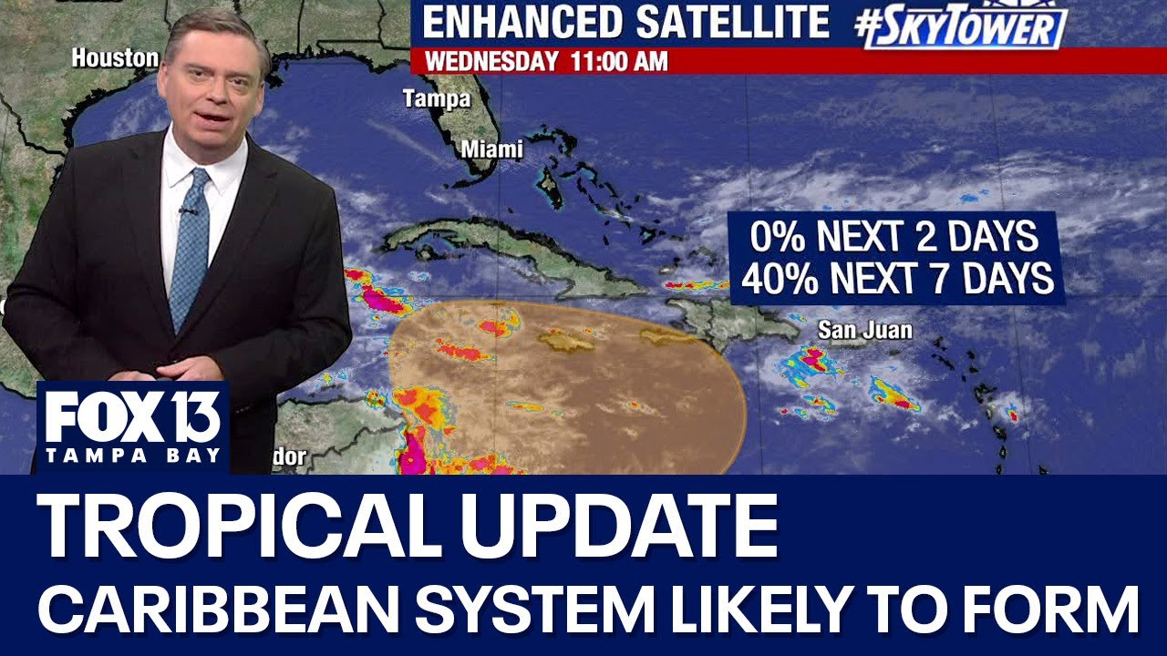 Tropical system likely to form in Caribbean this week - YouTube