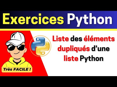 Exercice Python   Liste des éléments dupliqués