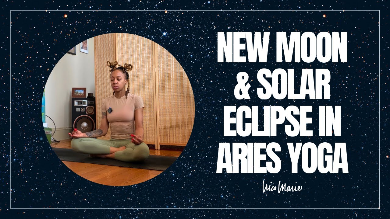 New Moon in Aries & Solar Eclipse Yoga | 25 Minutes - YouTube
