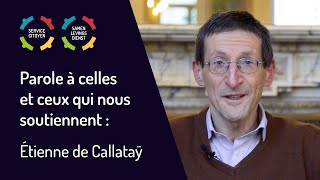 Parole À Celles Et Ceux Qui Nous Soutiennent Étienne De Callataÿ, Économiste.