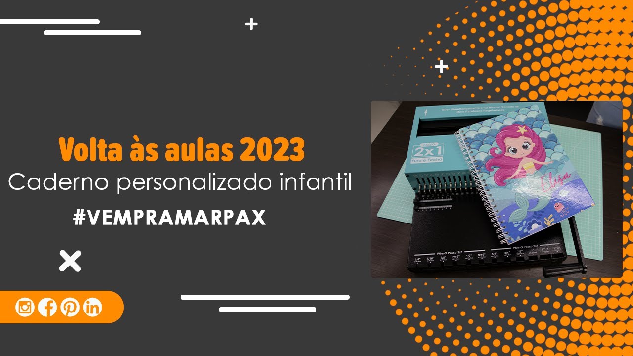Capa do vídeo Volta às aulas 2023: caderno personalizado infantil | Marpax