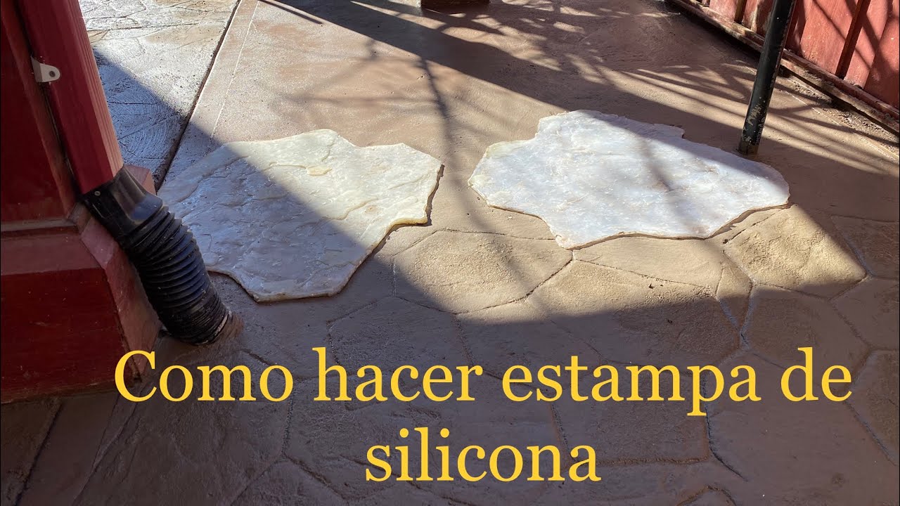 Como hacer estampa de silicona para estampar concreto