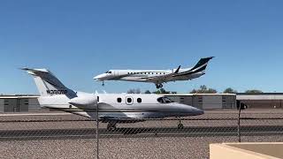 Plane Spotting at Scottsdale Airport - Jet Take Offs and Landings @TurtleAir