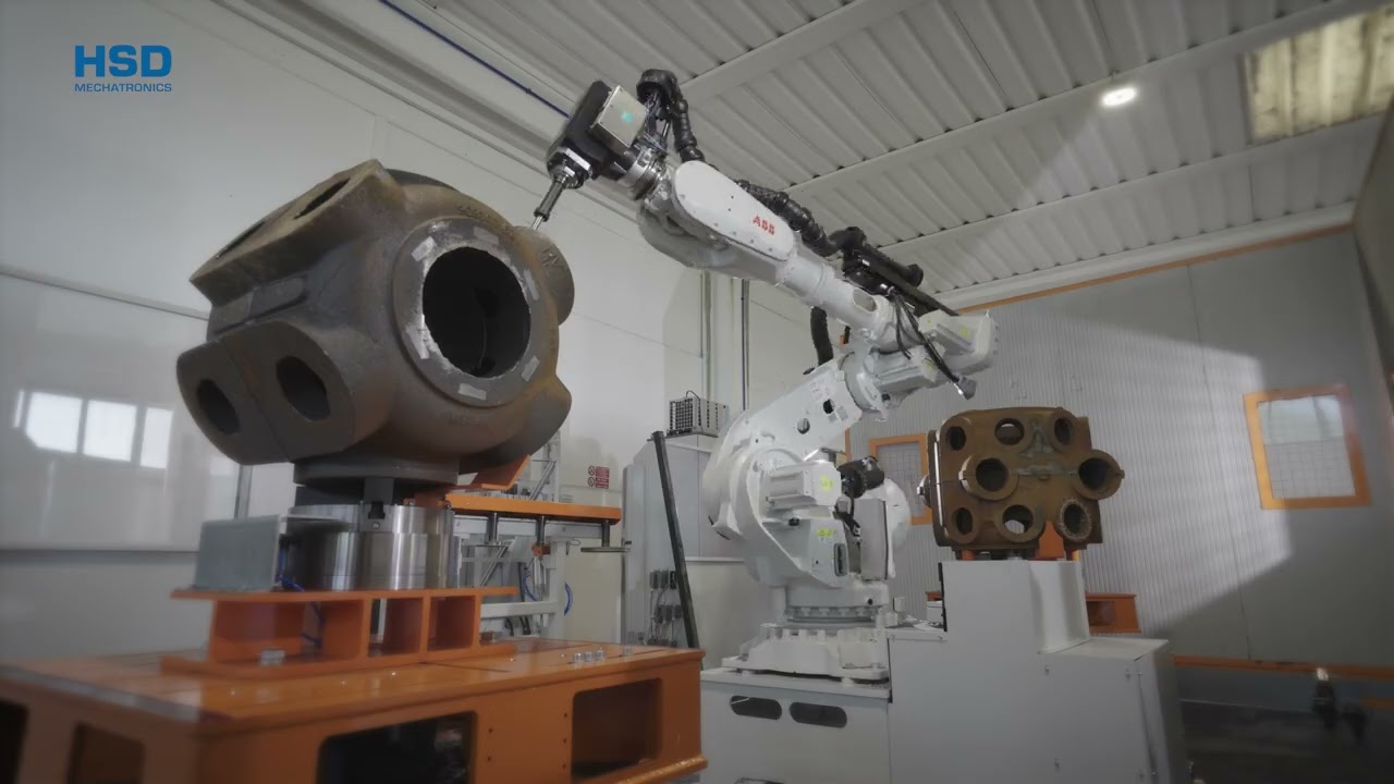 Advanced Automation: ABB Robot and HSD Spindle for Metal Valve Deburring