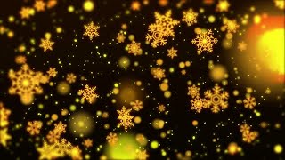 Gold Snowflakes Display Stock Motion Graphics