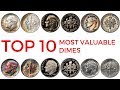 Top 10 des dimes les plus valables en circulation  des centimes roosevelt rares dans votre poche valent de largent