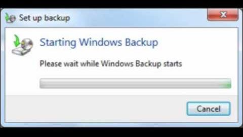 Control Panel - System and Security - Backup and Restore