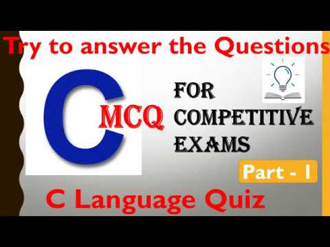 C Language Multiple Choice Questions for Competitive Exams || C Language Quiz || Part 1