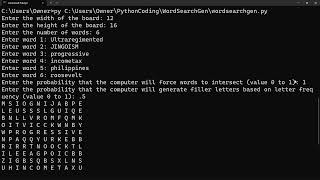 Learning Python | Day 34 - Word Search Generator