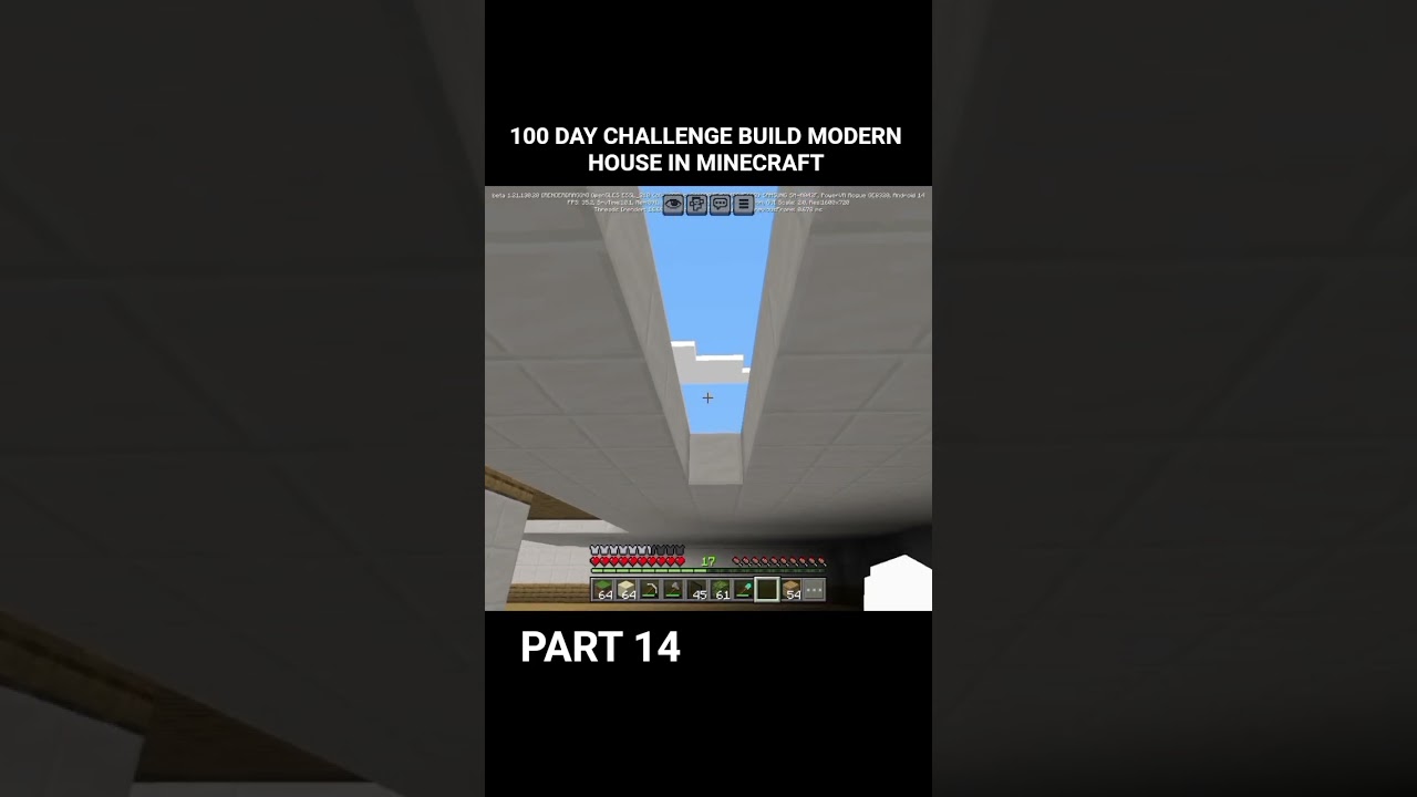 100 day challenge build modern house in Minecraft 🏡 