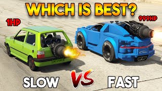 GTA 5 : FASTEST BOOST CAR VS SLOWEST ROCKET CAR (WHICH IS BEST?)