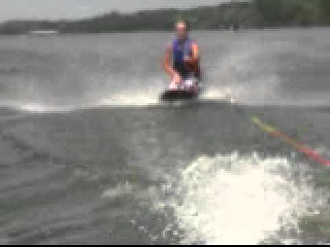 Chris kneeboarding